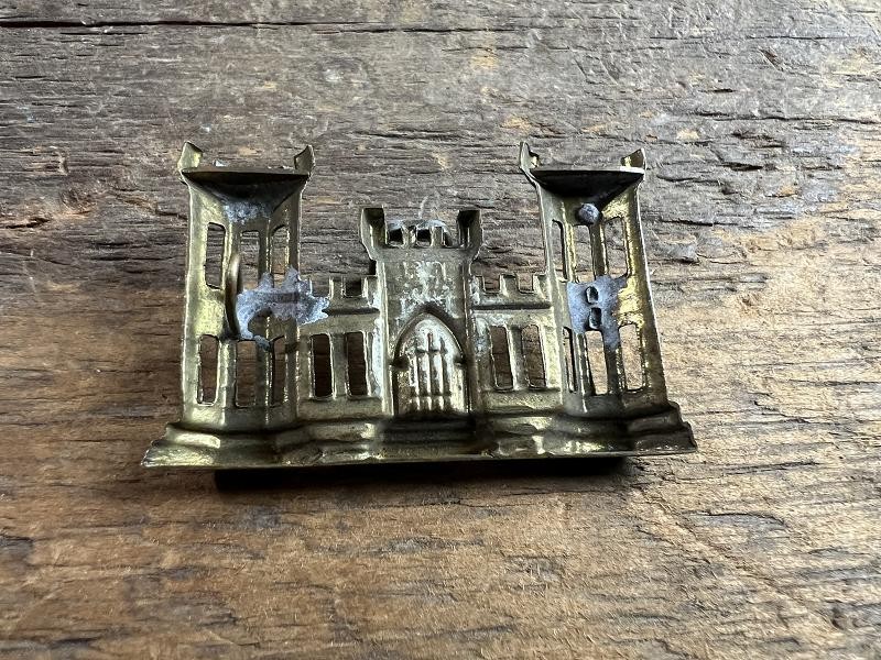 Original Civil War Period Engineer Brass Hat Insignia 1 3/4 Wide