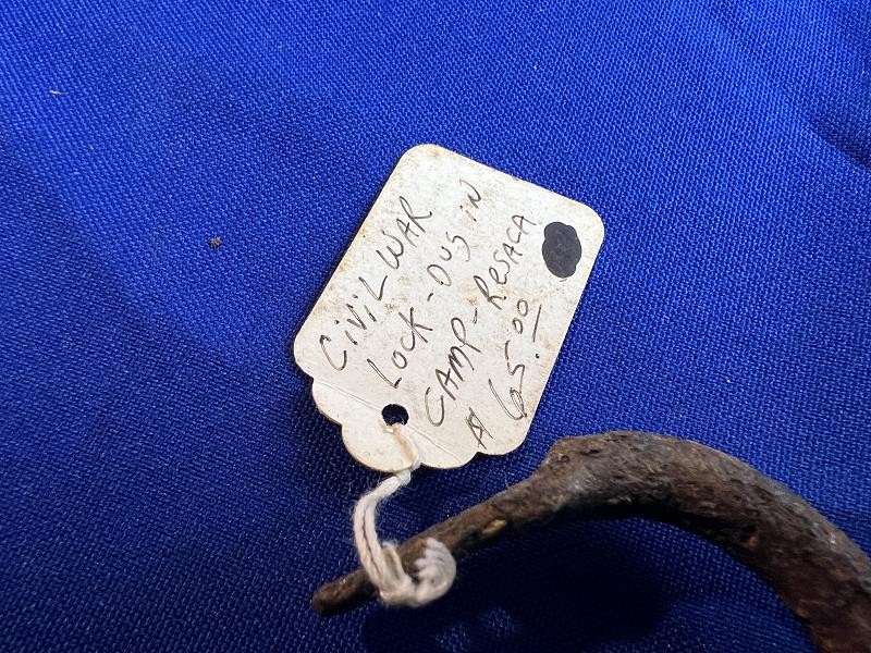 DUG CIVIL WAR ERA RAILROAD PADDLOCK RECOVERED RESACA CAMP