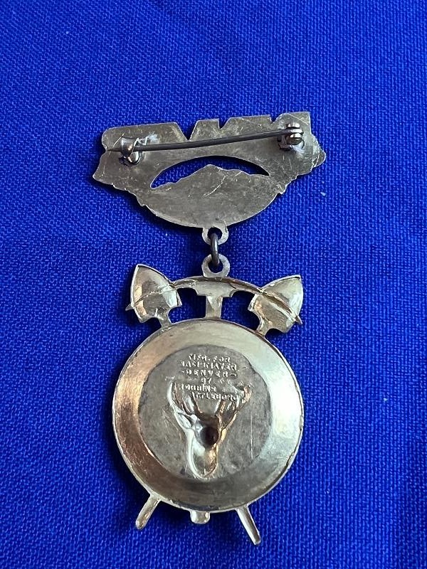 1914 ELKS DENVER GOLDEN JUBILEE GRAND LODGE REUNION MEDAL BADGE