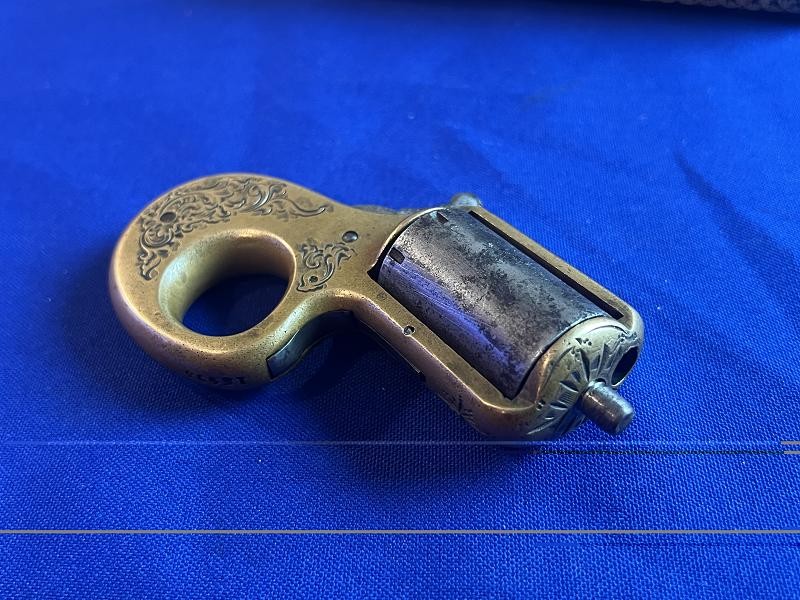 Rare Cased James Reid Knuckle Duster Revolver