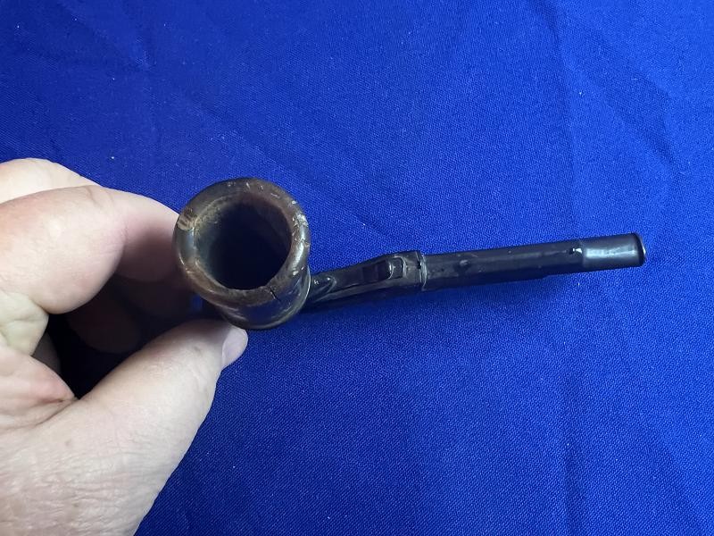 Civil War Pipe Army Navy Marked Rifle Shape Made From Gutta Percha