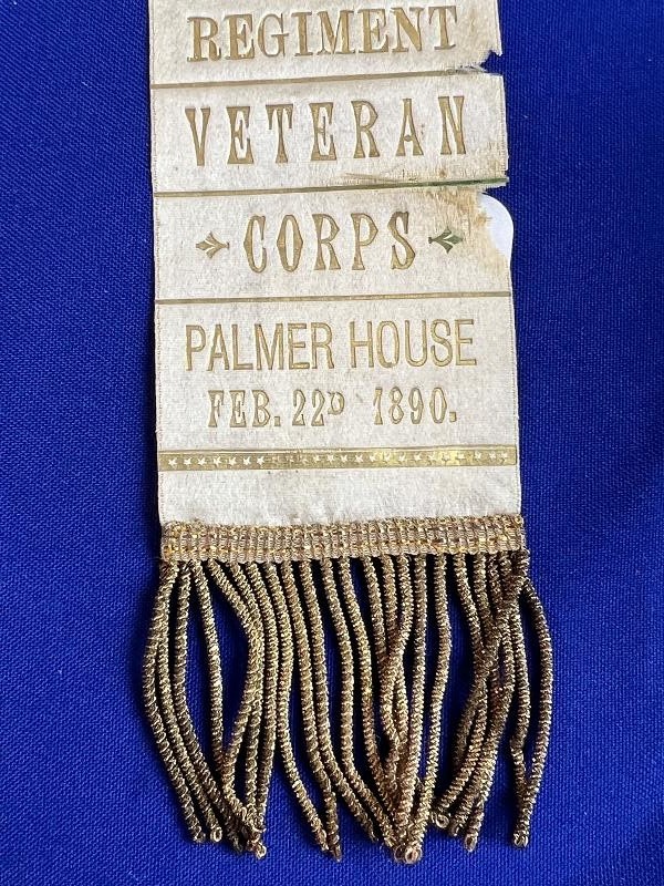 1st Regiment Veteran Reserve Corps Palmer House 1890 Reunion Ribbon