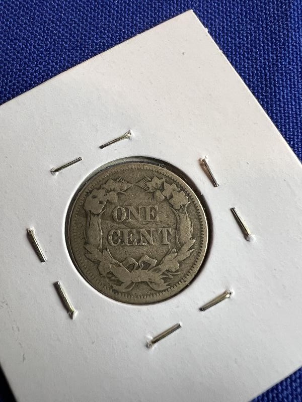 US 1858 FLYING EAGLE CENT COIN