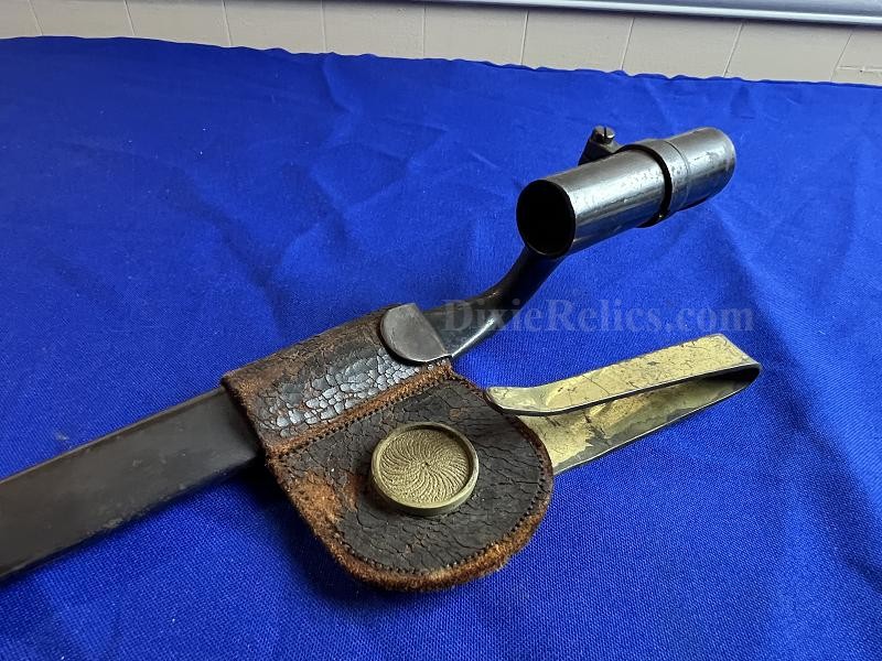U.S. Model 1873 Springfield 45-70 Trapdoor Socket Bayonet Marked US With Scabbard