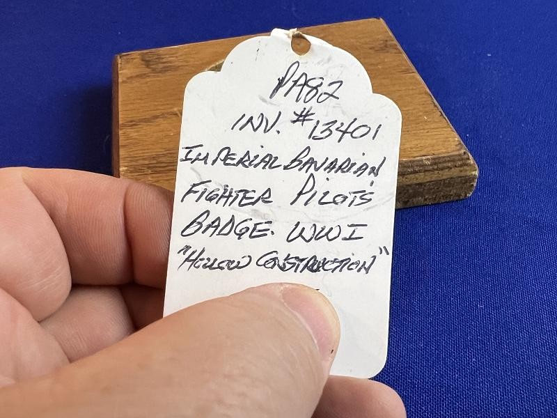 ORIGINAL WWI IMPERIAL BARVARIAN FIGHTER PILOTS BADGE