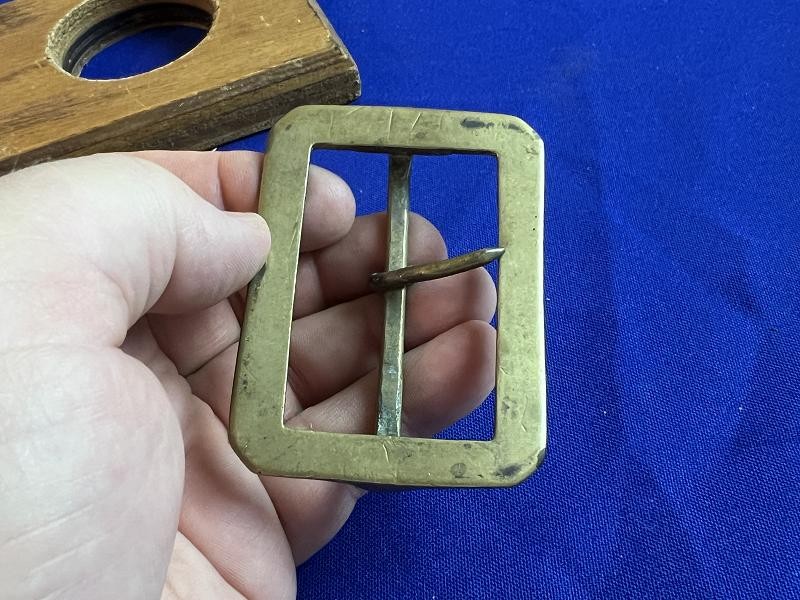 INDIAN WAR ERA CARBINE STRAP BRASS CROSSBELT PLATE BUCKLE