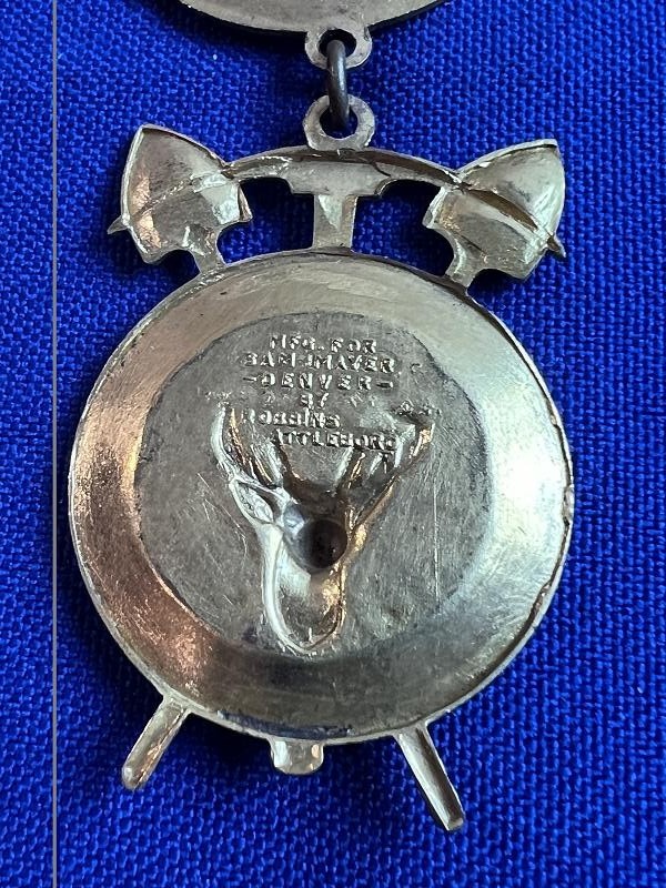 1914 ELKS DENVER GOLDEN JUBILEE GRAND LODGE REUNION MEDAL BADGE