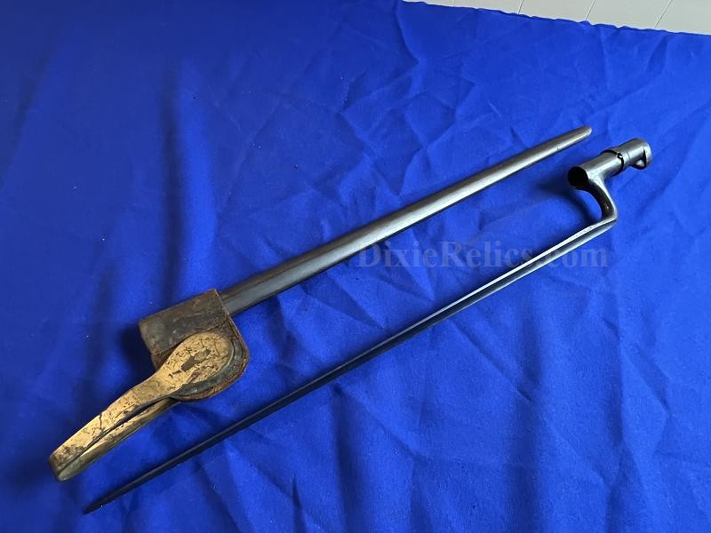 U.S. Model 1873 Springfield 45-70 Trapdoor Socket Bayonet Marked US With Scabbard