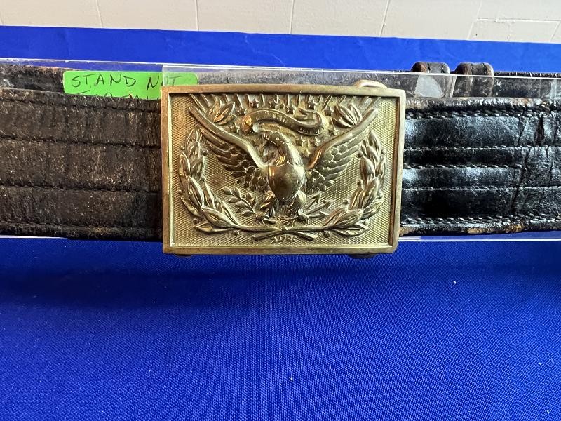 Original U.S. Indian Wars Army Cavalry Officers Waist Eagle Plate Buckle and Belt