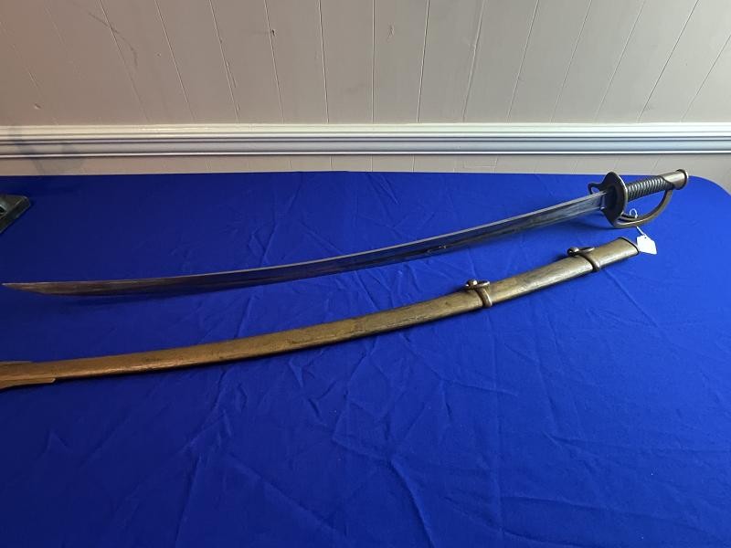 Rare Dated 1851 U.S. Model 1840 Ames Heavy Cavalry Saber Sword & Scabbard