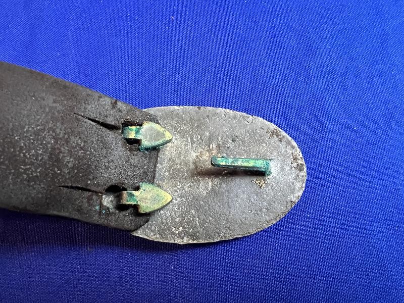 EXTRA NICE CIVIL WAR US BUCKLE ON LEATHER BELT