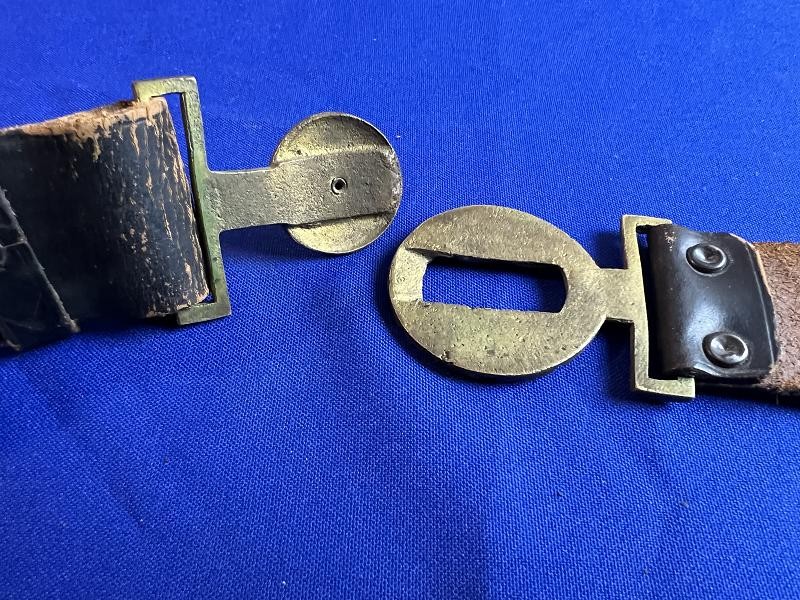 WW1 WWI US OFFICERS GARRISON 2 PC BELT BUCKLE WITH BELT