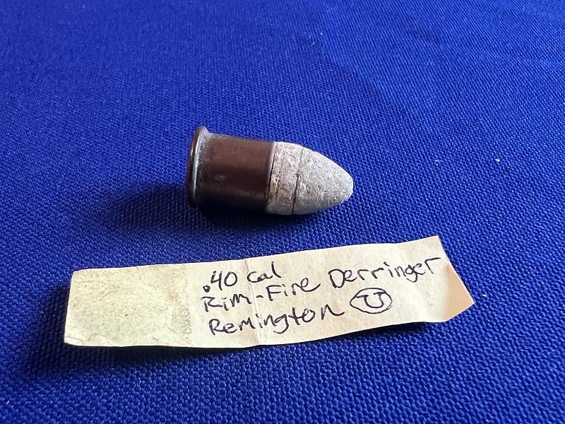 Civil War 40 cal Rimfire Derringer Cartridge in Excellent Condition