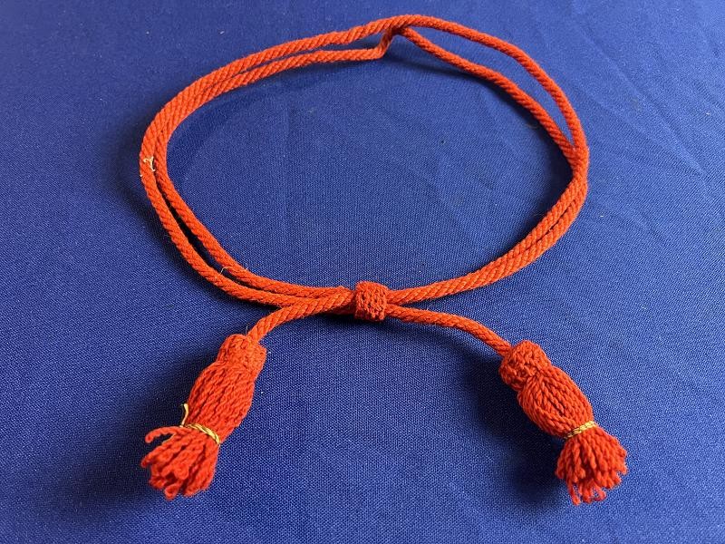 ORIGINAL CIVIL WAR RED ARTILLERY HAT CORD WITH TASSELS