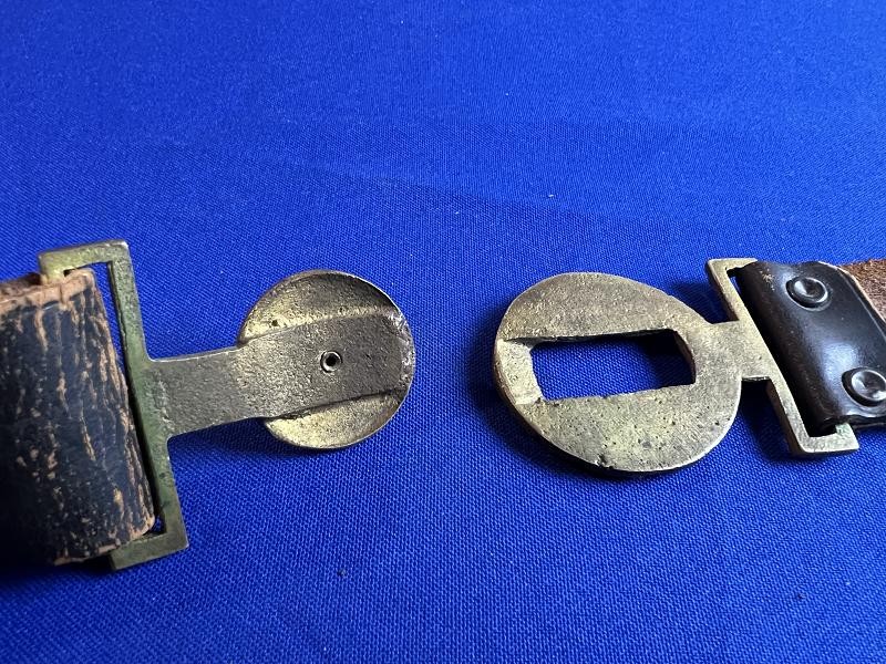 WW1 WWI US OFFICERS GARRISON 2 PC BELT BUCKLE WITH BELT