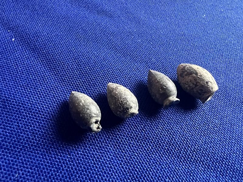 4 TEARDROP PISTOL CIVIL WAR BULLETS BULLET RELICS