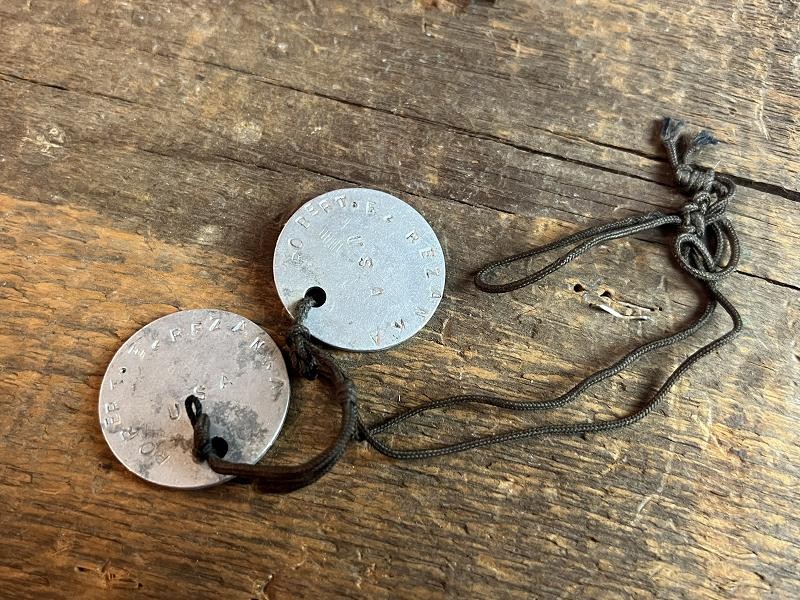 WW1 WWI US DOG TAGS ROBERT E REZANKA # 4247908