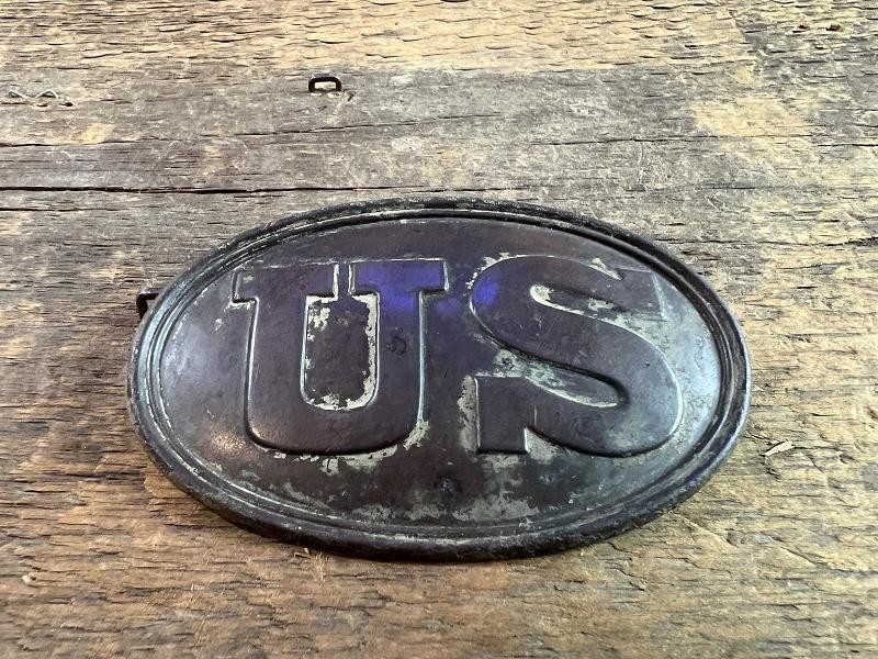 DUG US PATTERN 1839 CARTRIDGE BOX PLATE, BOYD & SONS BOX PLATE