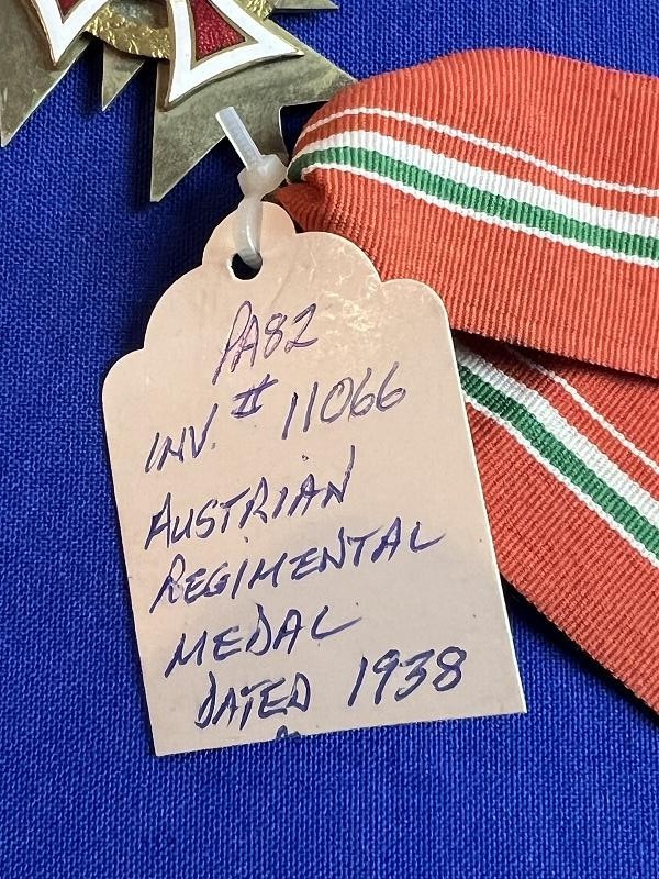 WW2 Era 1938 Austrian Regimental Medal Large Coined Silver