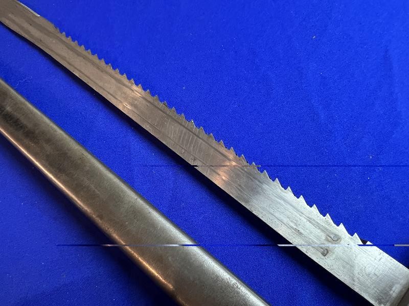 SWISS M1914 PIONEER SAWBACK BAYONET AND SCABBARD