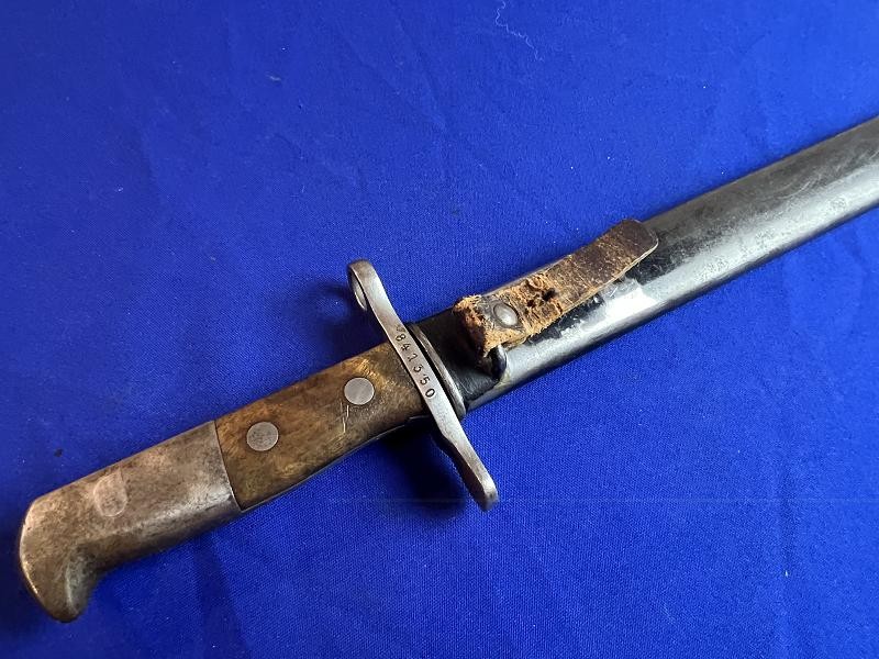 SWISS M1914 PIONEER SAWBACK BAYONET AND SCABBARD