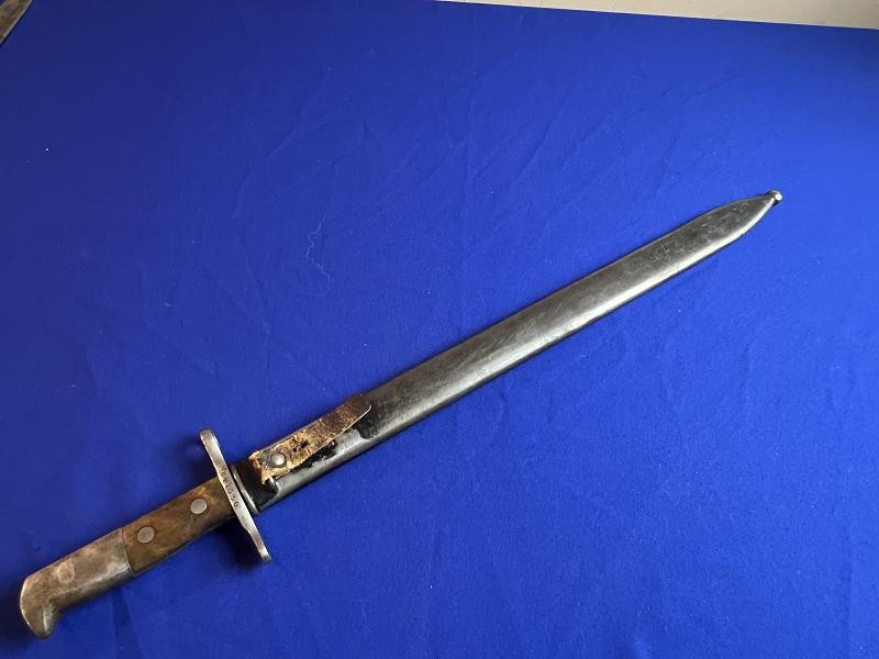 SWISS M1914 PIONEER SAWBACK BAYONET AND SCABBARD