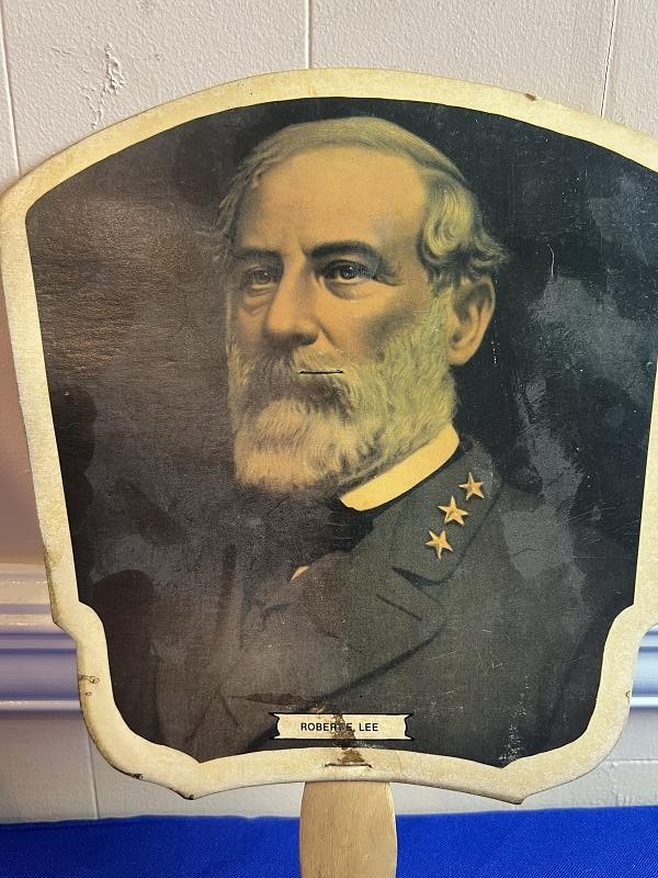 Vintage UCV Civil War CSA General Robert E. Lee Hand Fan