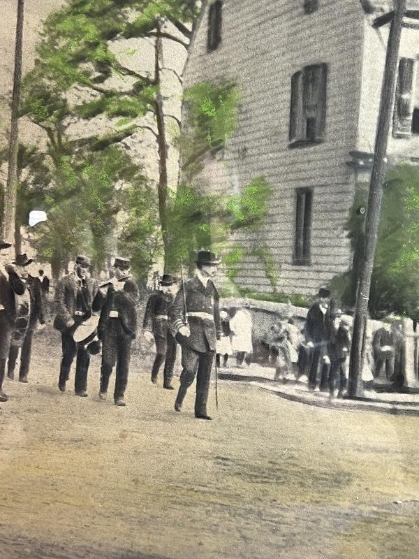 CIVIL WAR US VETERAN SOLDIERS WATERCOLOR HIGHLIGHTED PHOTOGRAPH