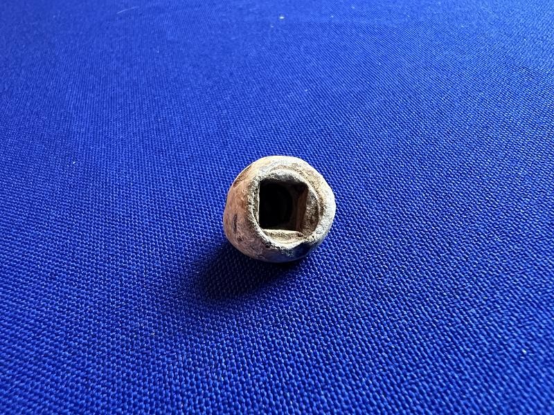 DUG CIVIL WAR CARVED LEAD NIPPLE PROTECTOR DALTON WINTER CAMP