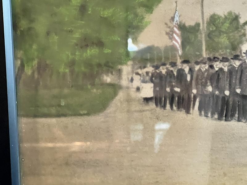 CIVIL WAR US VETERAN SOLDIERS WATERCOLOR HIGHLIGHTED PHOTOGRAPH