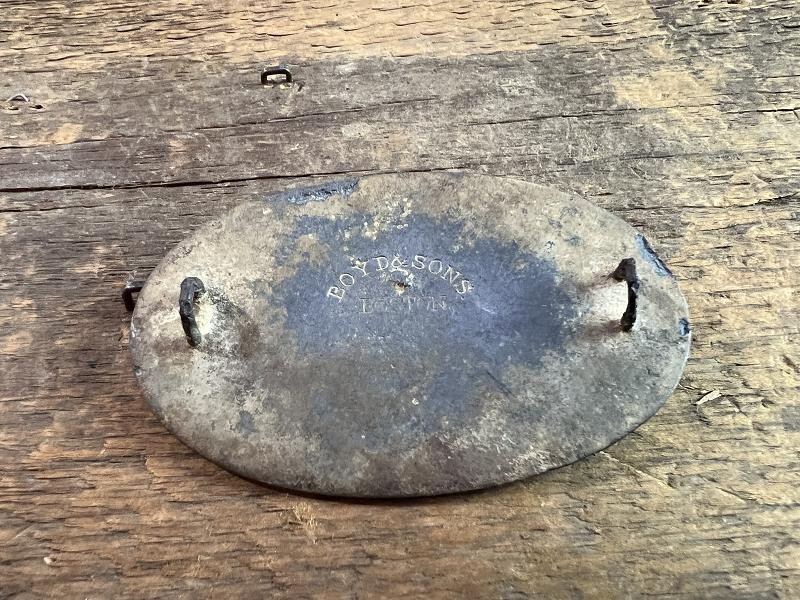 DUG US PATTERN 1839 CARTRIDGE BOX PLATE, BOYD & SONS BOX PLATE