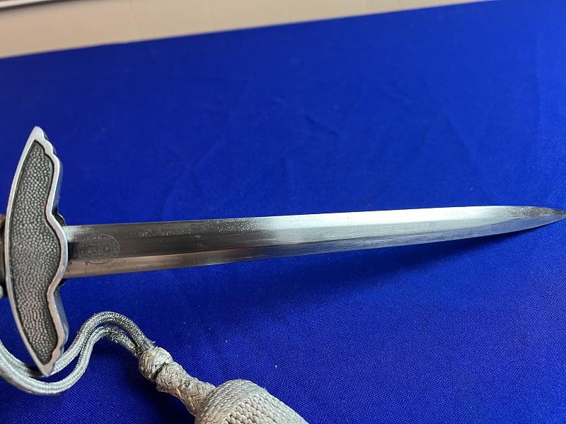 Original WW2 German Luftwaffe Officer's Dress Dagger with Scabbard & Portepee