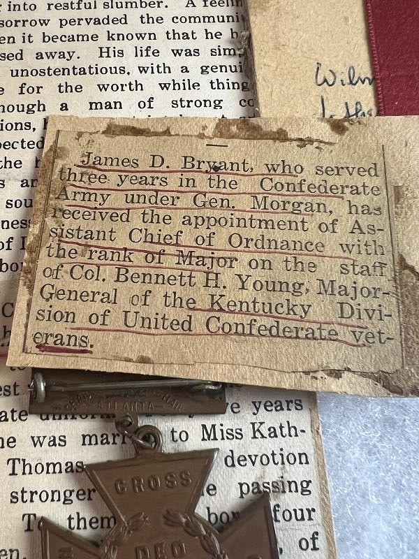 Southern Cross and Grouping of Soldier Who Fought for General John Hunt Morgan
