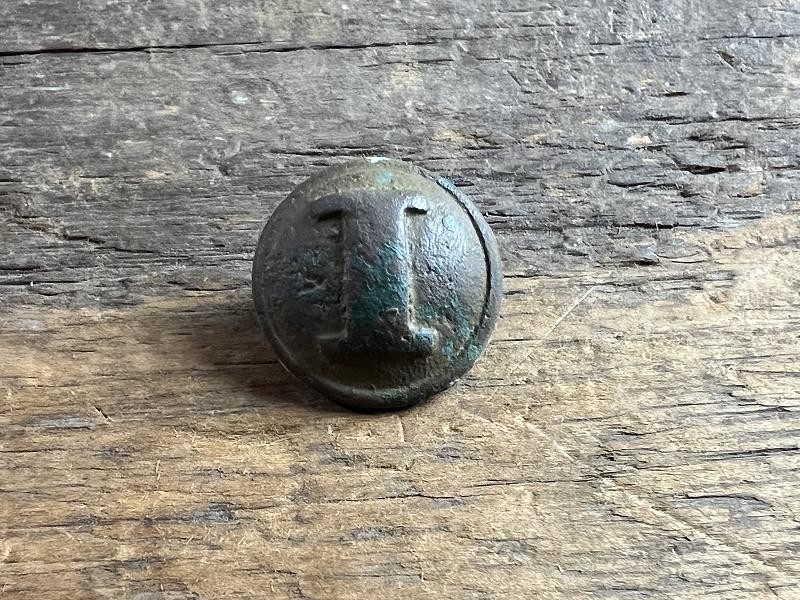 DUG CIVIL WAR CONFEDERATE CAST I INFANTRYMAN'S COAT BUTTON CHICKAMAUGA