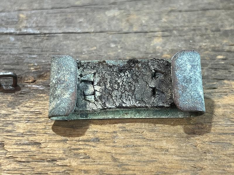 DUG CIVIL WAR US BRASS BELT KEEPER