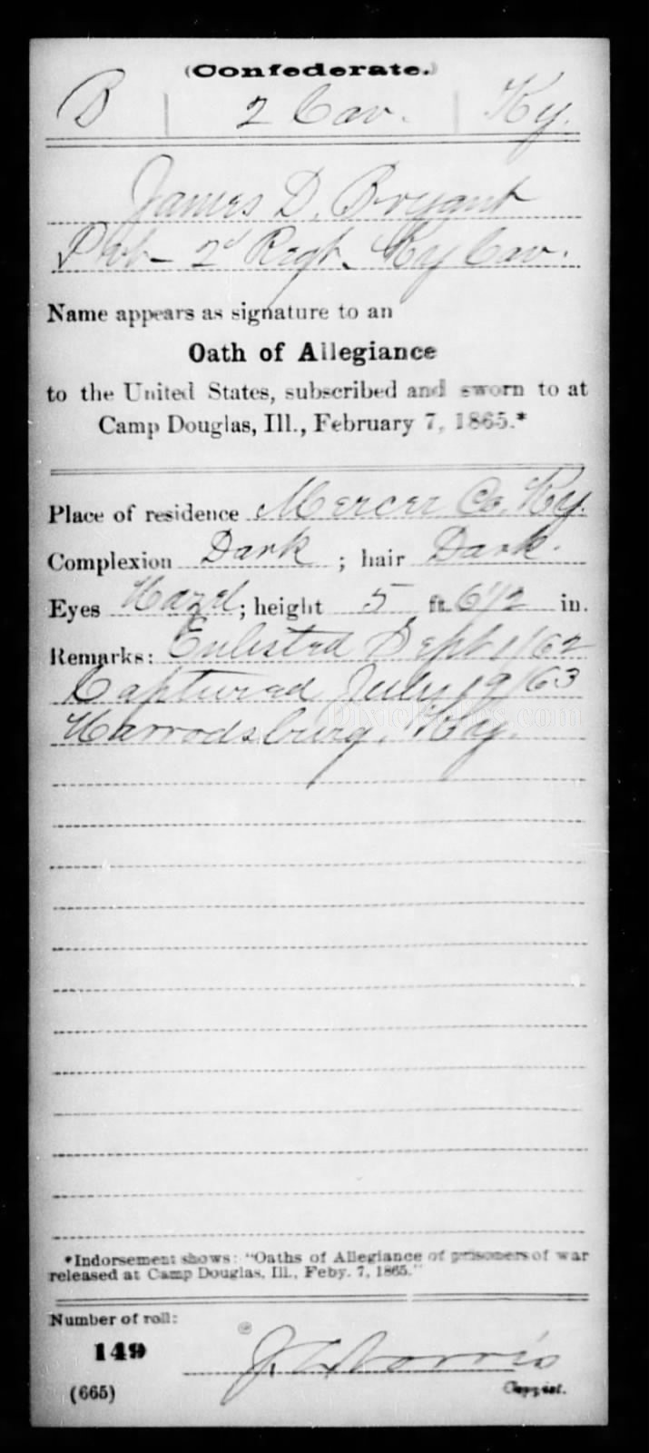 Southern Cross and Grouping of Soldier Who Fought for General John Hunt Morgan