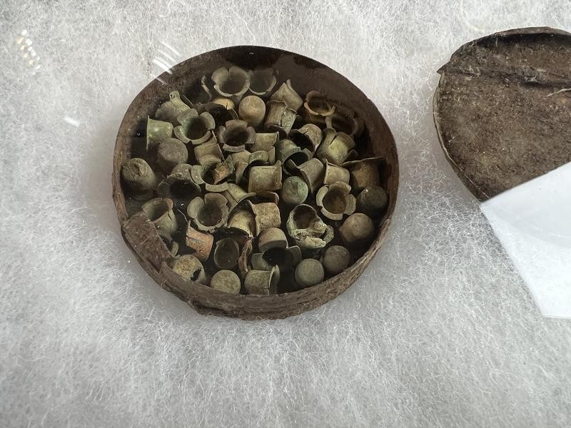 Civil War Dug Percussion Cap Tin with Caps Kolb Farm Marietta Ga