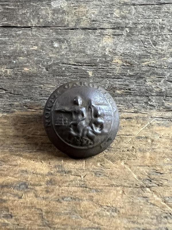 Rare Local Confederate North Carolina Coat Button RMDC W. Wildt & Son / Richmond Va